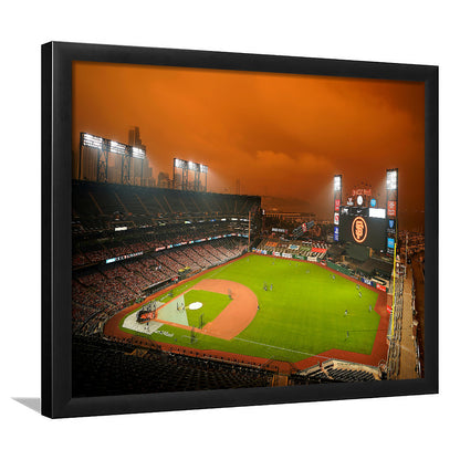 Oracle Park California, Stadium Canvas, Sport Art, Gift for him, Framed Art Print Wall Decor, Picture Framed