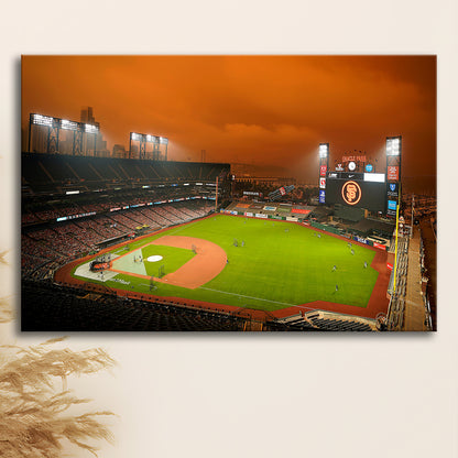 Oracle Park California, Stadium Canvas, Sport Art, Gift for him, Man Cave Decor, Art Print, Canvas Print Wall Art