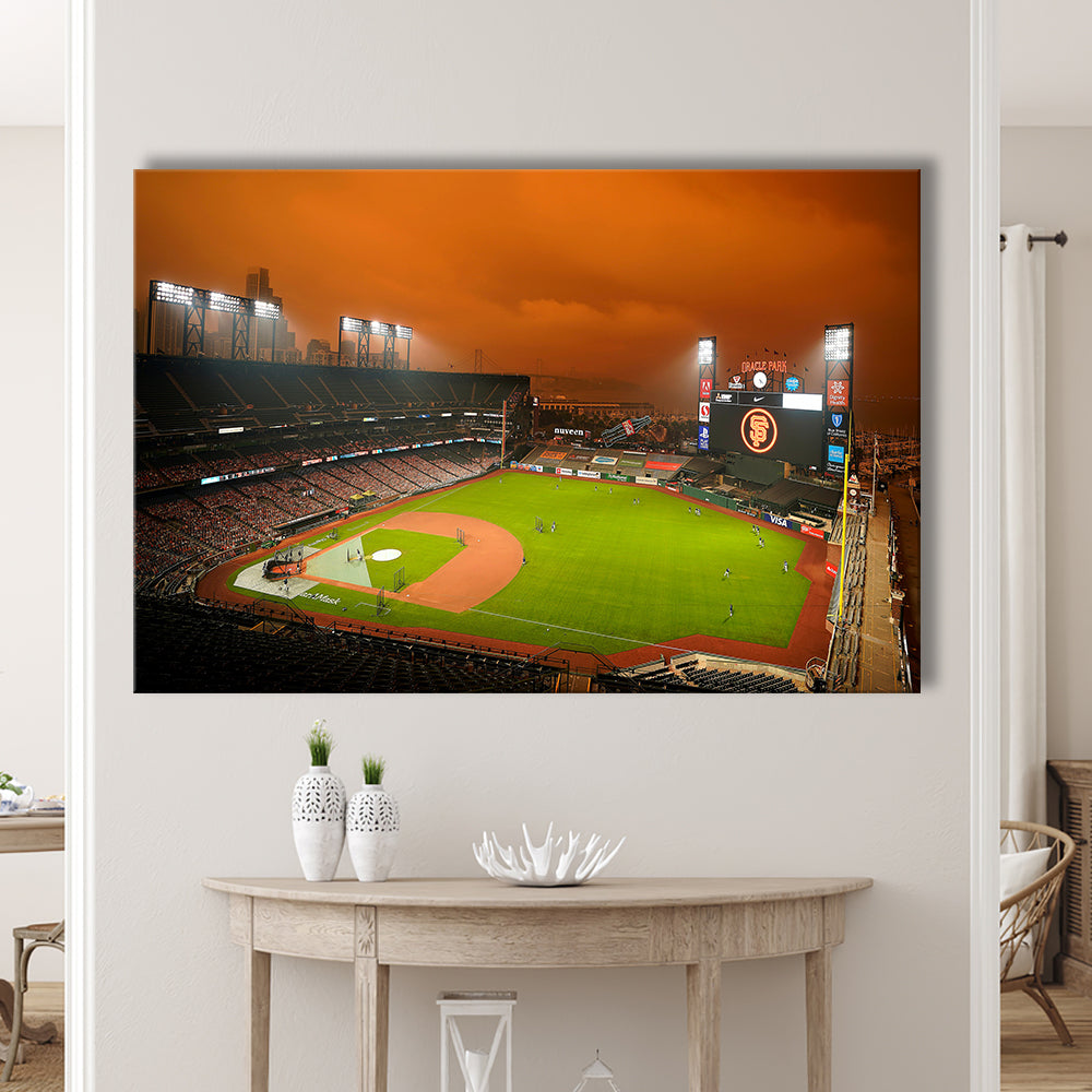 Oracle Park California, Stadium Canvas, Sport Art, Gift for him, Man Cave Decor, Art Print, Canvas Print Wall Art