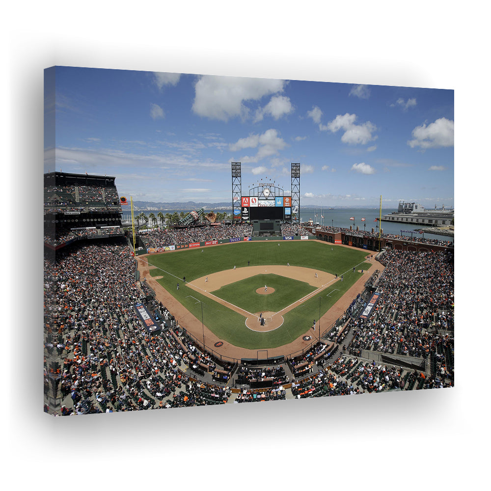 Oracle Park Formerly art Park, Stadium Canvas, Sport Art, Gift for him, Man Cave Decor, Art Print, Canvas Print Wall Art