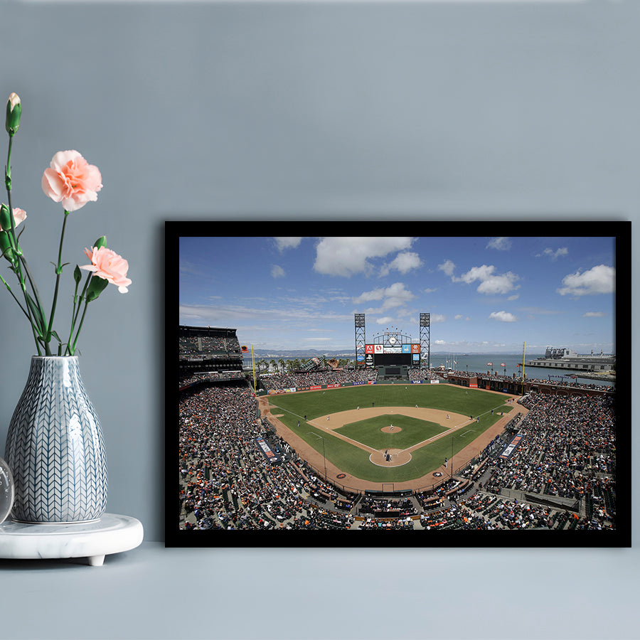 Oracle Park Formerly art Park, Stadium Canvas, Sport Art, Gift for him, Framed Art Print Wall Decor, Picture Framed