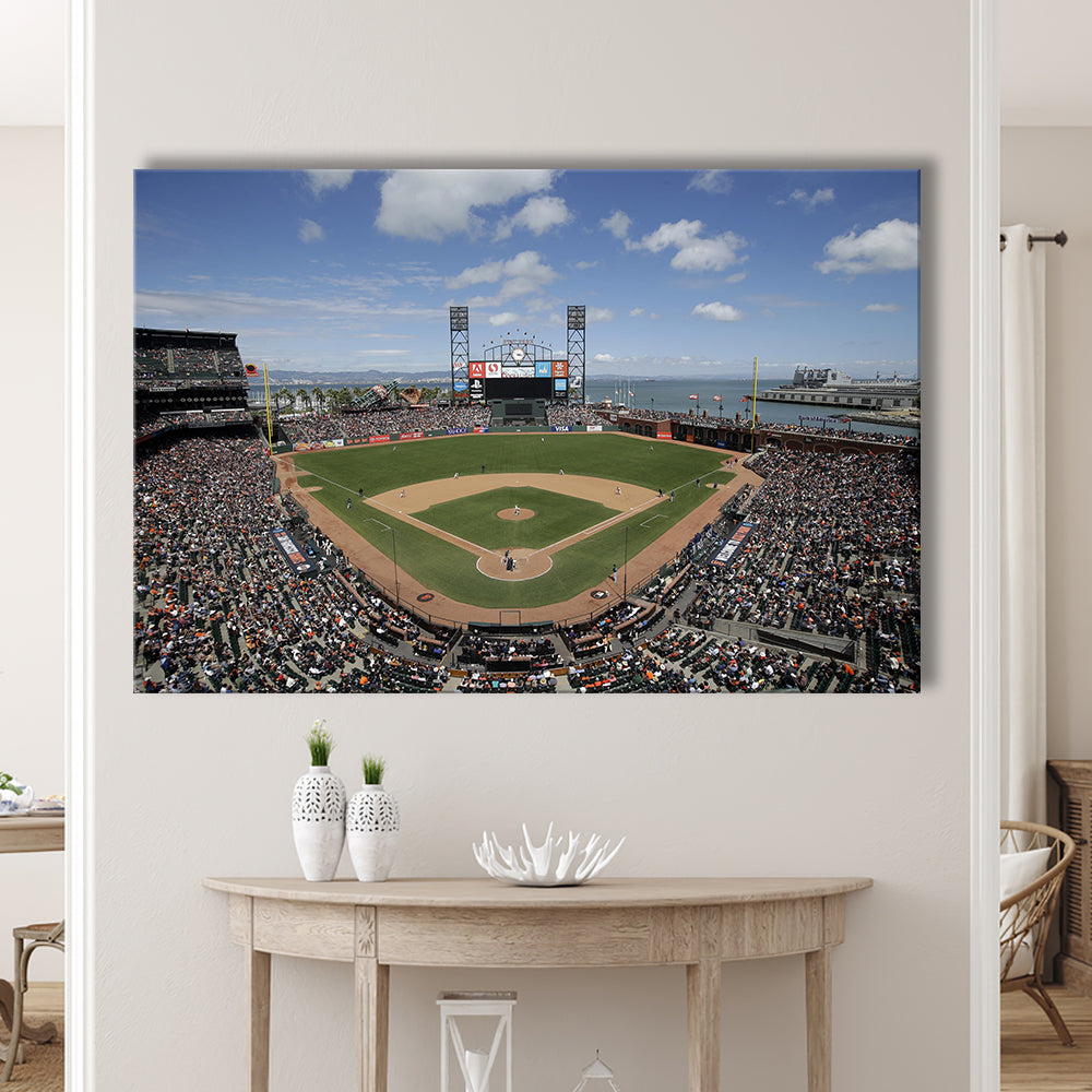 Oracle Park Formerly art Park, Stadium Canvas, Sport Art, Gift for him, Man Cave Decor, Art Print, Canvas Print Wall Art