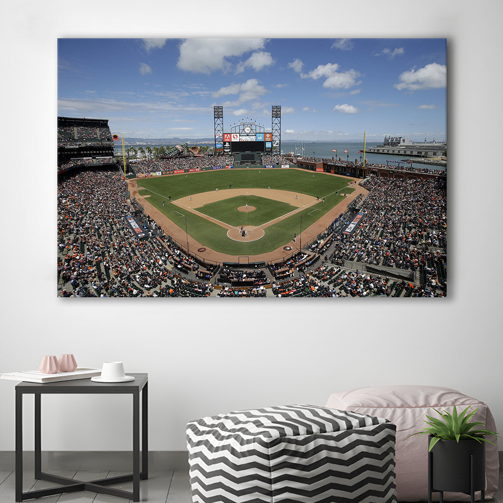 Oracle Park Formerly art Park, Stadium Canvas, Sport Art, Gift for him, Man Cave Decor, Art Print, Canvas Print Wall Art
