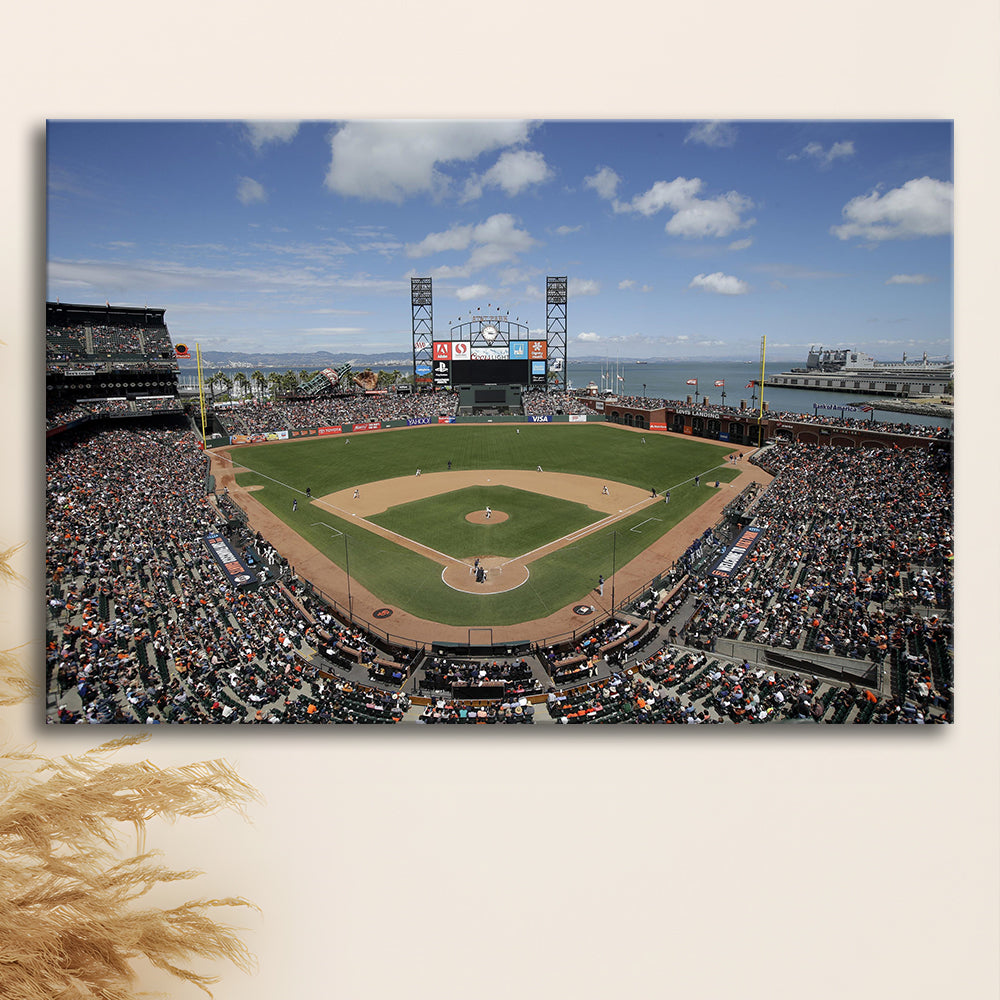 Oracle Park Formerly art Park, Stadium Canvas, Sport Art, Gift for him, Man Cave Decor, Art Print, Canvas Print Wall Art