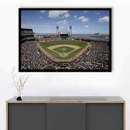 Oracle Park Formerly art Park, Stadium Canvas, Sport Art, Gift for him, Framed Art Print Wall Decor, Picture Framed