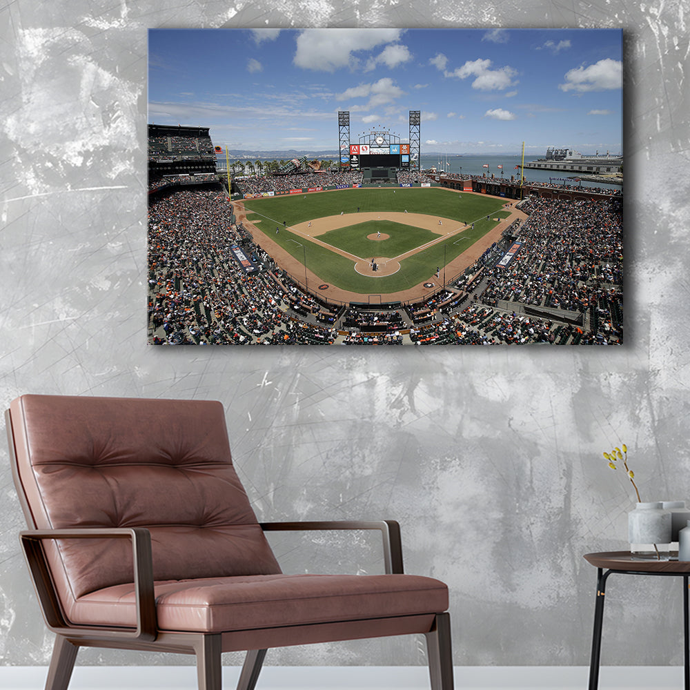 Oracle Park Formerly art Park, Stadium Canvas, Sport Art, Gift for him, Man Cave Decor, Art Print, Canvas Print Wall Art