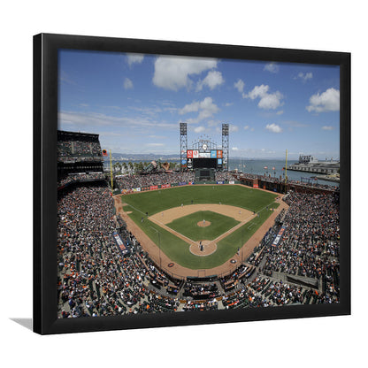 Oracle Park Formerly art Park, Stadium Canvas, Sport Art, Gift for him, Framed Art Print Wall Decor, Picture Framed