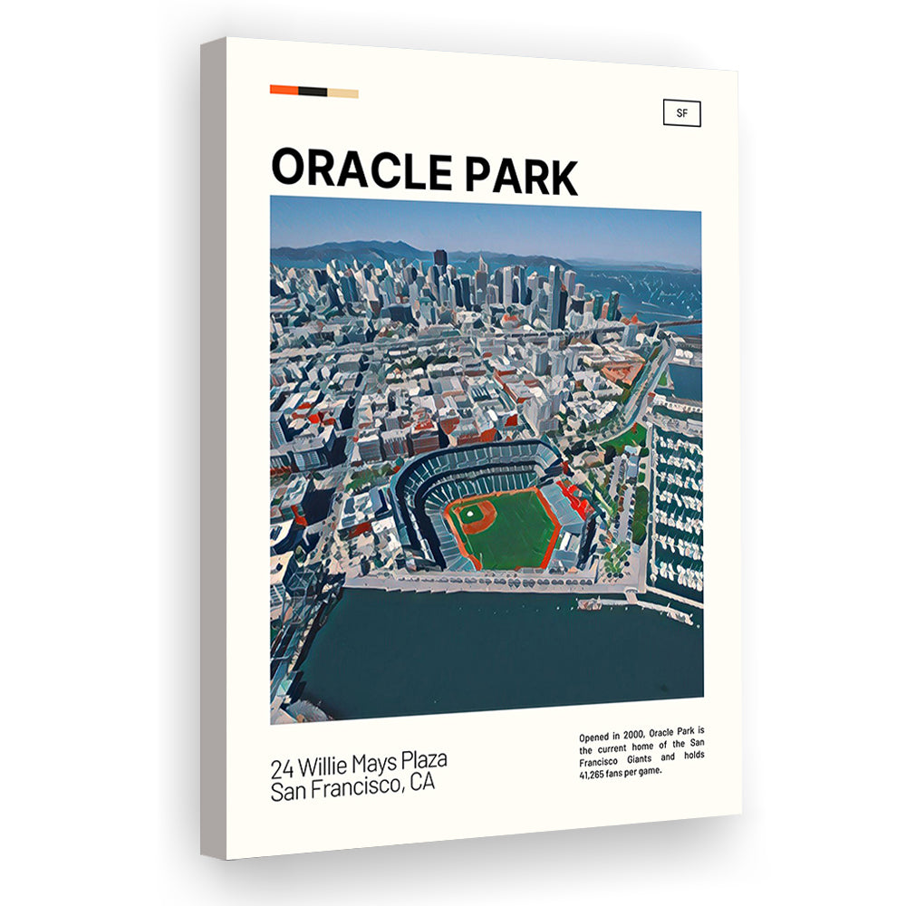 Oracle Park Print, San Francisco Giants Stadium Canvas Art, Fan Gifts, Sport Art, Canvas Print Wall Art