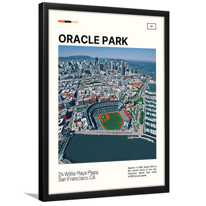 Oracle Park Print, San Francisco Giants Stadium Art, Gifts for him, Sport Art, Framed Art Print Wall Decor