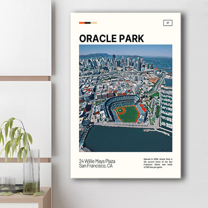 Oracle Park Print, San Francisco Giants Stadium Canvas Art, Fan Gifts, Sport Art, Canvas Print Wall Art