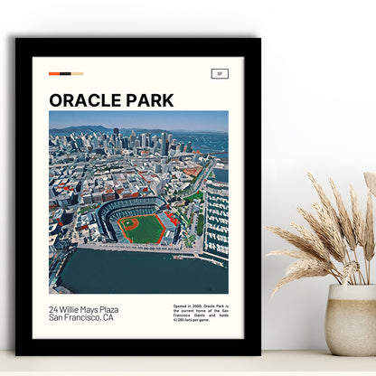 Oracle Park Print, San Francisco Giants Stadium Art, Gifts for him, Sport Art, Framed Art Print Wall Decor