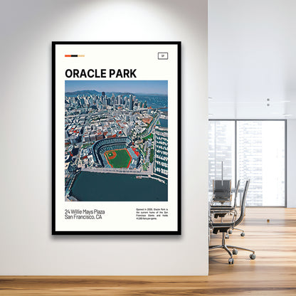 Oracle Park Print, San Francisco Giants Stadium Art, Gifts for him, Sport Art, Framed Art Print Wall Decor