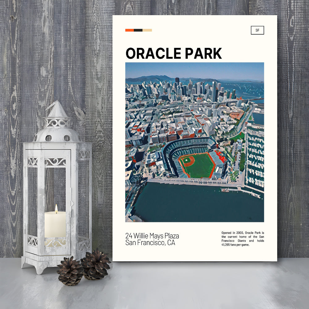 Oracle Park Print, San Francisco Giants Stadium Canvas Art, Fan Gifts, Sport Art, Canvas Print Wall Art