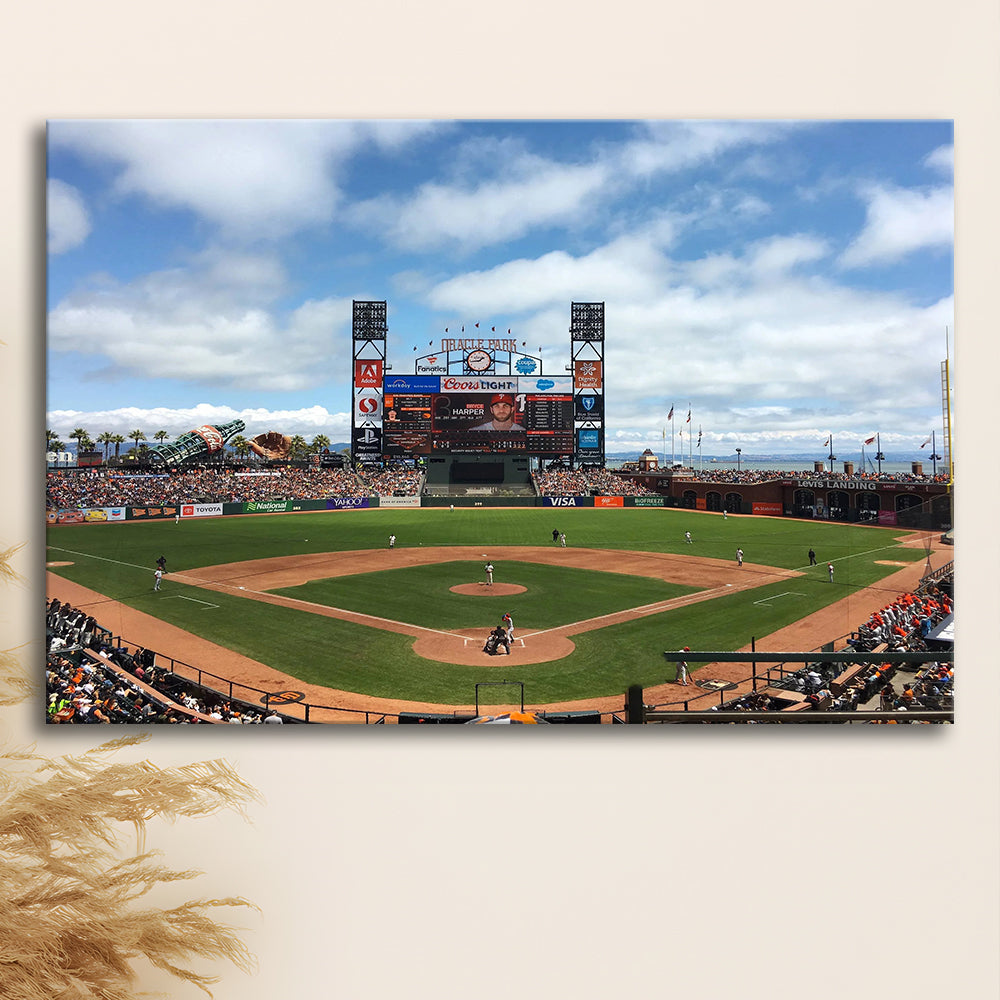 Oracle or att Park, Stadium Canvas, Sport Art, Gift for him, Man Cave Decor, Art Print, Canvas Print Wall Art