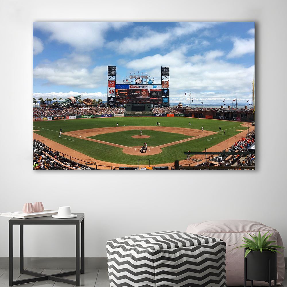 Oracle or att Park, Stadium Canvas, Sport Art, Gift for him, Man Cave Decor, Art Print, Canvas Print Wall Art