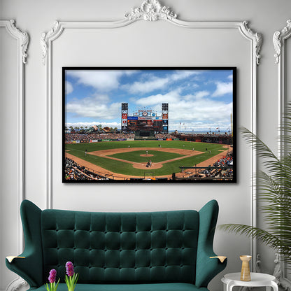 Oracle or att Park, Stadium Canvas, Sport Art, Gift for him, Framed Art Print Wall Decor, Picture Framed