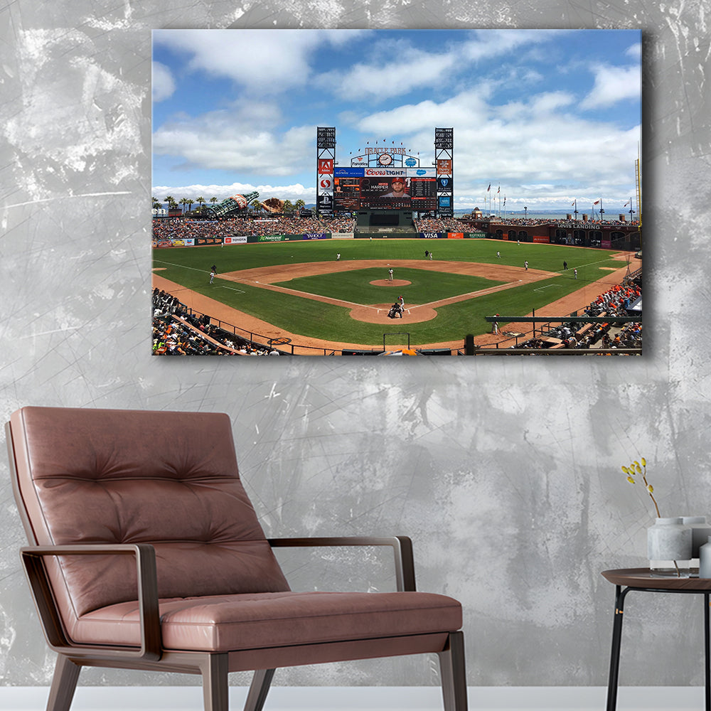 Oracle or att Park, Stadium Canvas, Sport Art, Gift for him, Man Cave Decor, Art Print, Canvas Print Wall Art