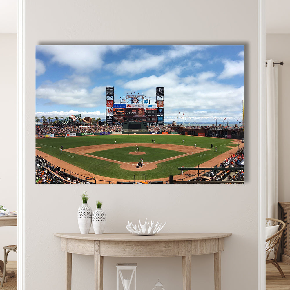 Oracle or att Park, Stadium Canvas, Sport Art, Gift for him, Man Cave Decor, Art Print, Canvas Print Wall Art