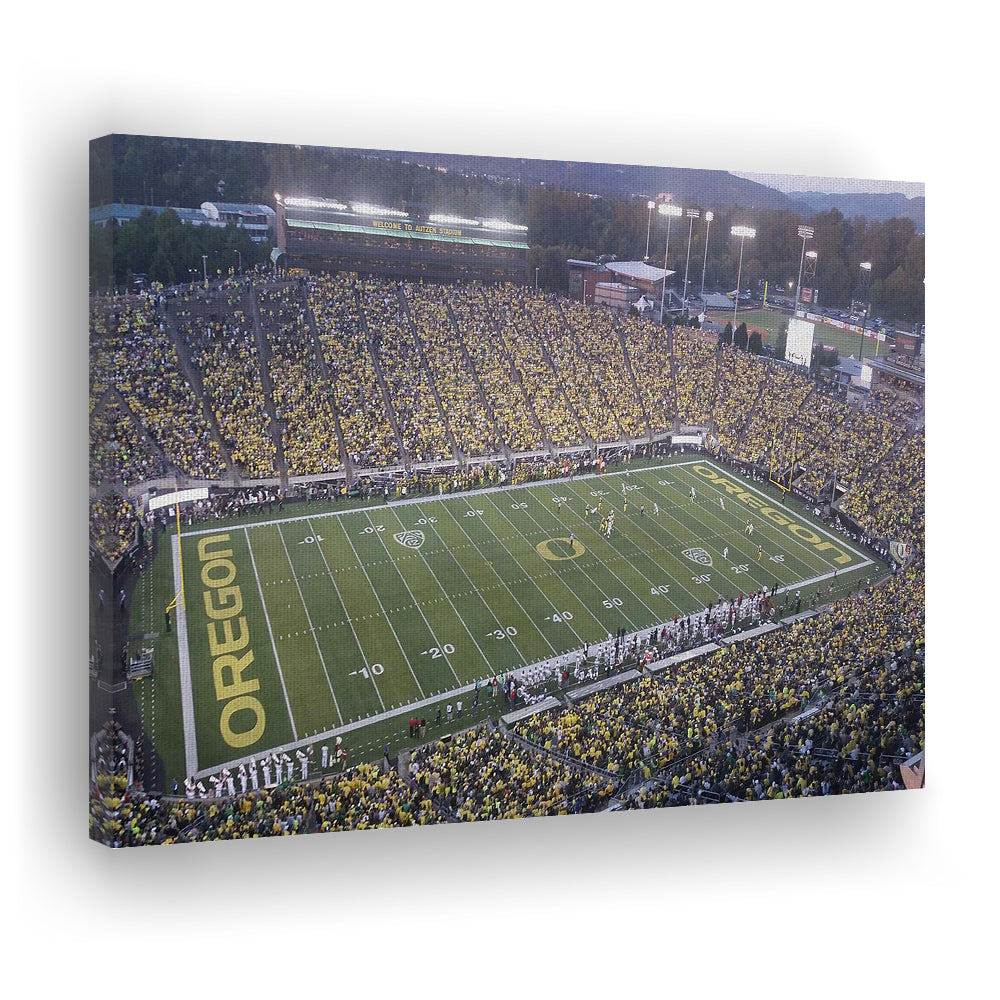Oregon football Stadium, Stadium Canvas, Sport Art, Gift for him, Man Cave Decor, Art Print, Canvas Print Wall Art
