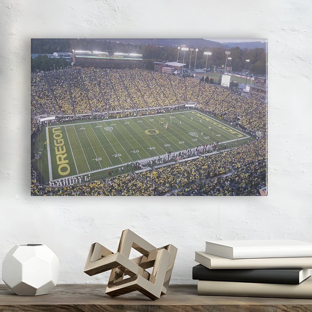 Oregon football Stadium, Stadium Canvas, Sport Art, Gift for him, Man Cave Decor, Art Print, Canvas Print Wall Art