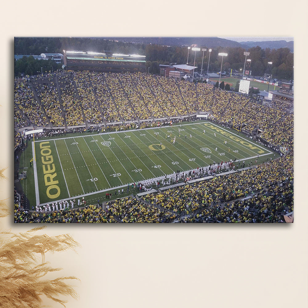Oregon football Stadium, Stadium Canvas, Sport Art, Gift for him, Man Cave Decor, Art Print, Canvas Print Wall Art