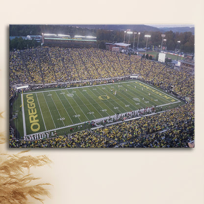 Oregon football Stadium, Stadium Canvas, Sport Art, Gift for him, Man Cave Decor, Art Print, Canvas Print Wall Art