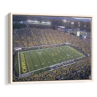 Oregon football Stadium, Stadium Canvas, Sport Art, Framed Canvas Print Wall Art, Floating Frame