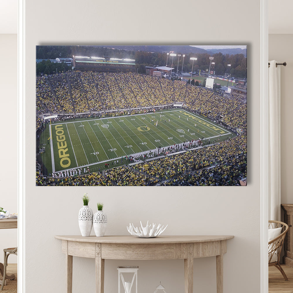 Oregon football Stadium, Stadium Canvas, Sport Art, Gift for him, Man Cave Decor, Art Print, Canvas Print Wall Art
