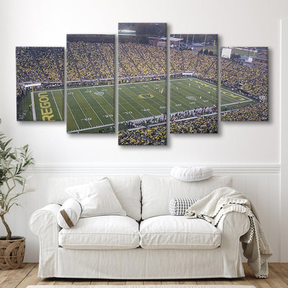 Oregon football Stadium, Stadium Canvas, Sport Art, Gift for him, 5 Panel, Large Canvas, Canvas Print Wall Art