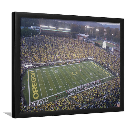 Oregon football Stadium, Stadium Canvas, Sport Art, Gift for him, Framed Art Print Wall Decor, Picture Framed