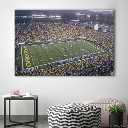 Oregon football Stadium, Stadium Canvas, Sport Art, Gift for him, Man Cave Decor, Art Print, Canvas Print Wall Art