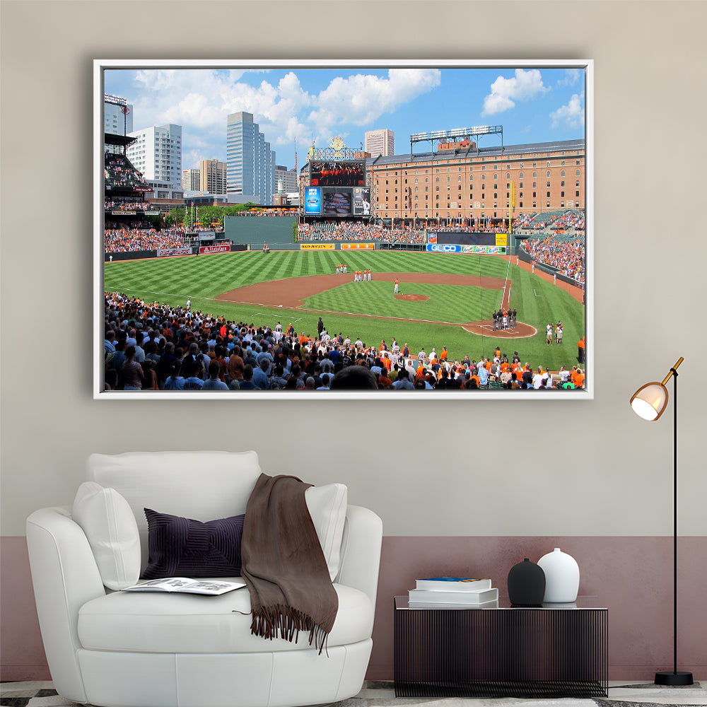 Oriole Park, Stadium Canvas, Sport Art, Framed Canvas Print Wall Art, Floating Frame