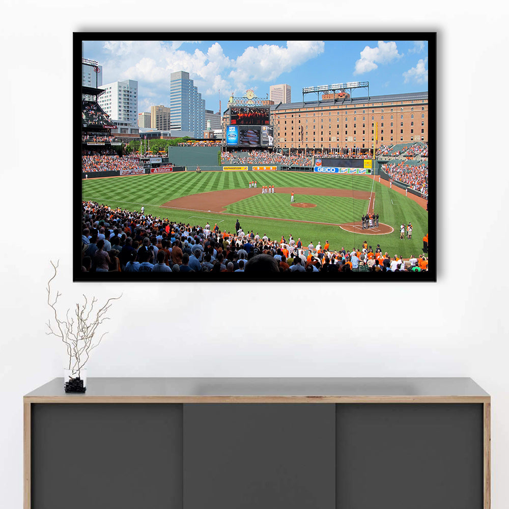 Oriole Park, Stadium Canvas, Sport Art, Gift for him, Framed Art Print Wall Decor, Picture Framed