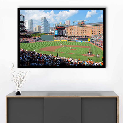 Oriole Park, Stadium Canvas, Sport Art, Gift for him, Framed Art Print Wall Decor, Picture Framed