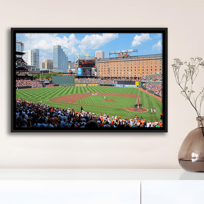 Oriole Park, Stadium Canvas, Sport Art, Framed Canvas Print Wall Art, Floating Frame