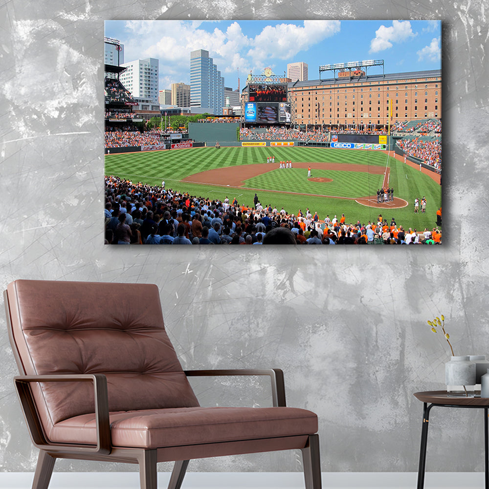 Oriole Park, Stadium Canvas, Sport Art, Gift for him, Man Cave Decor, Art Print, Canvas Print Wall Art