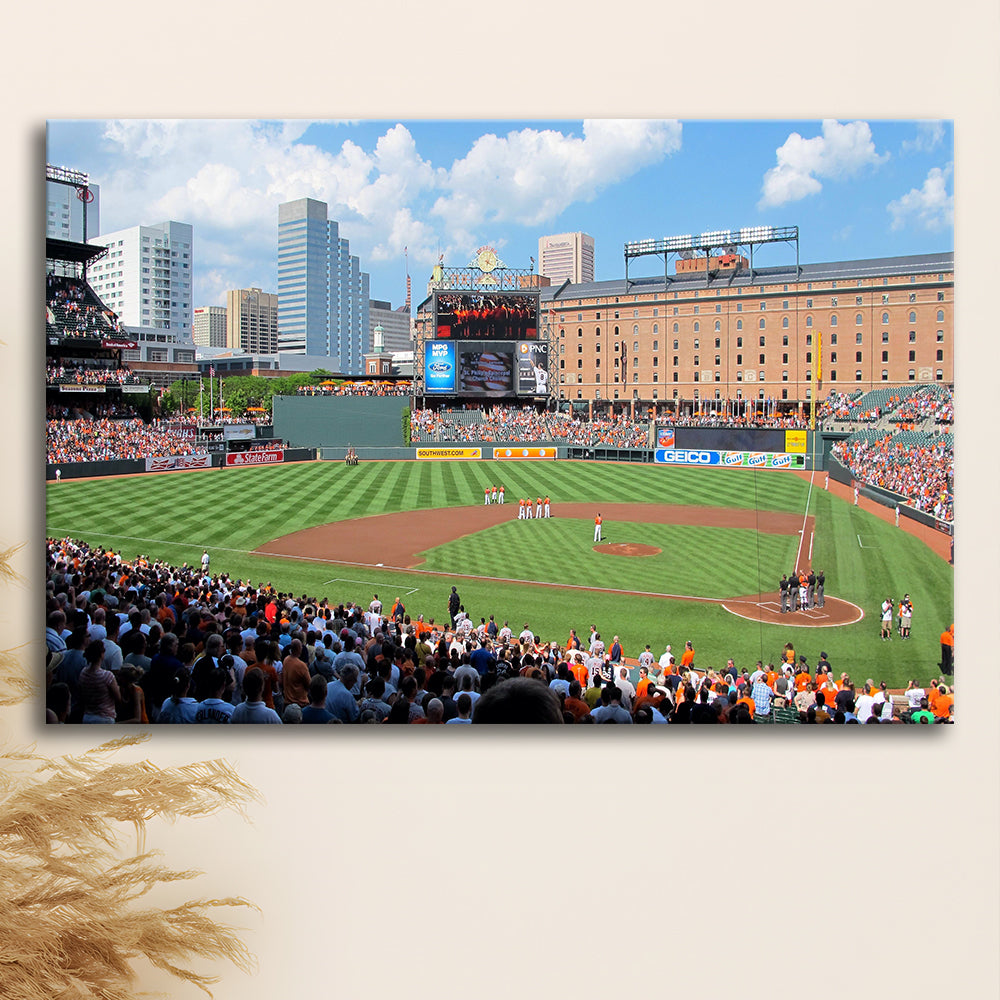 Oriole Park, Stadium Canvas, Sport Art, Gift for him, Man Cave Decor, Art Print, Canvas Print Wall Art