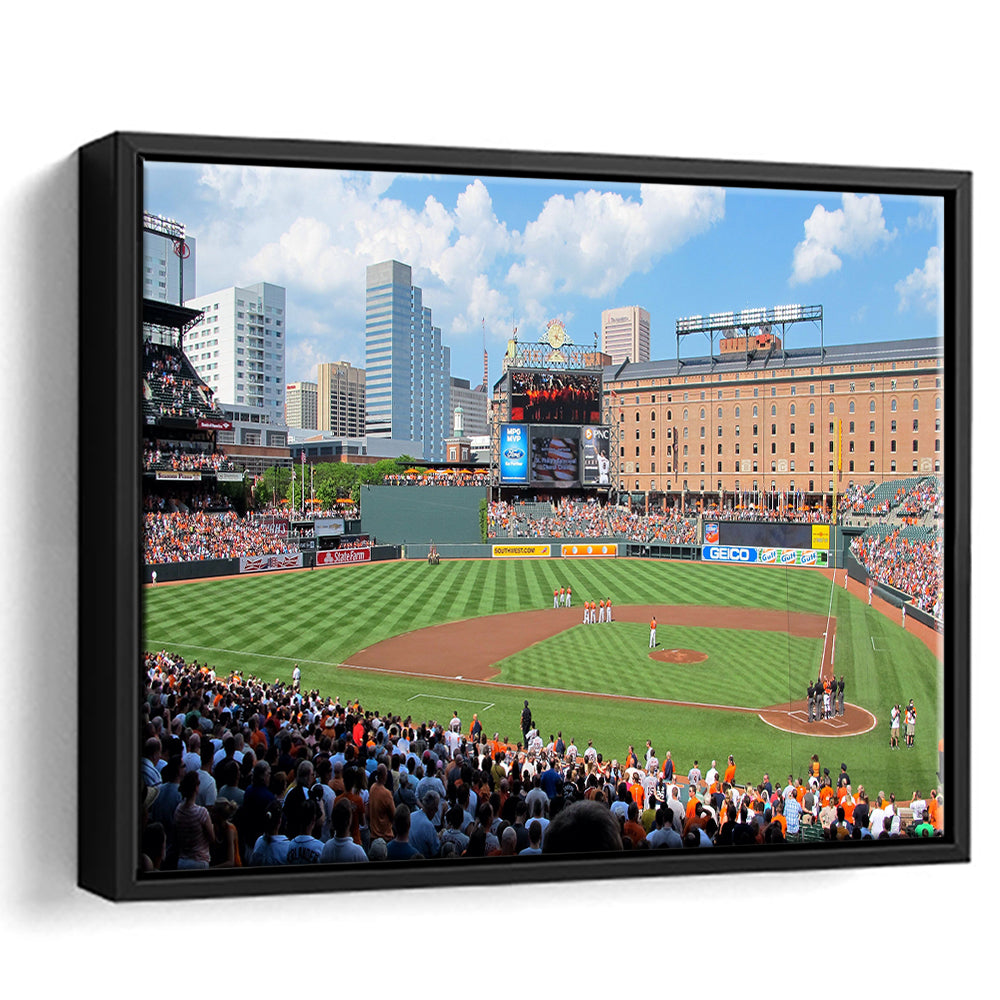 Oriole Park, Stadium Canvas, Sport Art, Framed Canvas Print Wall Art, Floating Frame
