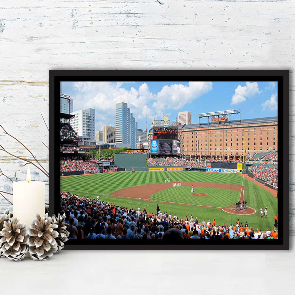 Oriole Park, Stadium Canvas, Sport Art, Framed Canvas Print Wall Art, Floating Frame
