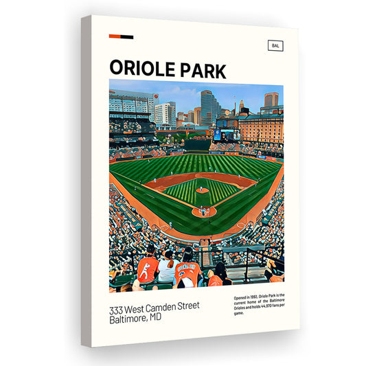 Oriole Park at Camden Yards Print, Stadium Canvas Art, Fan Gifts, Sport Art, Canvas Print Wall Art