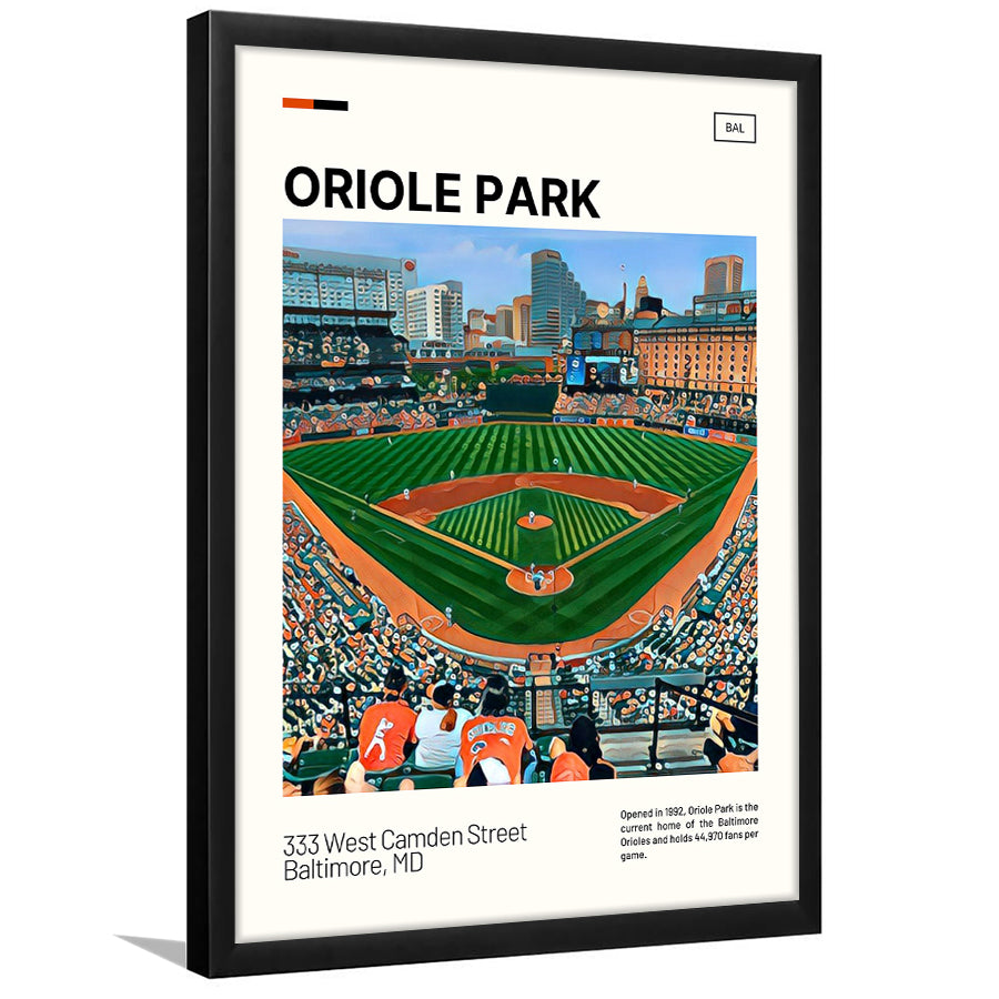 Oriole Park at Camden Yards Print, Stadium Art, Gifts for him, Sport Art, Framed Art Print Wall Decor