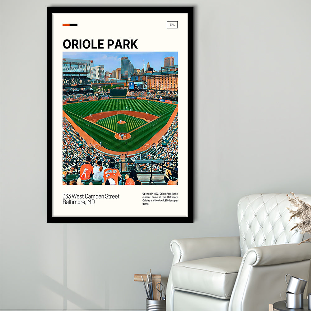 Oriole Park at Camden Yards Print, Stadium Art, Gifts for him, Sport Art, Framed Art Print Wall Decor