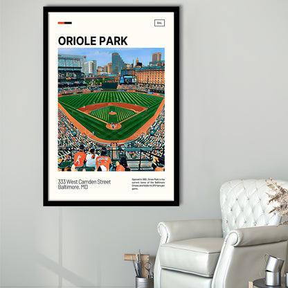Oriole Park at Camden Yards Print, Stadium Art, Gifts for him, Sport Art, Framed Art Print Wall Decor