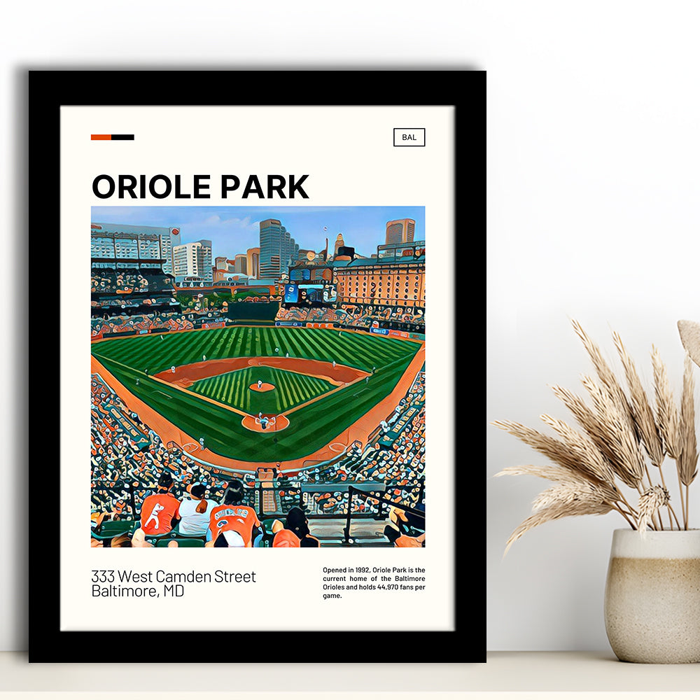 Oriole Park at Camden Yards Print, Stadium Art, Gifts for him, Sport Art, Framed Art Print Wall Decor