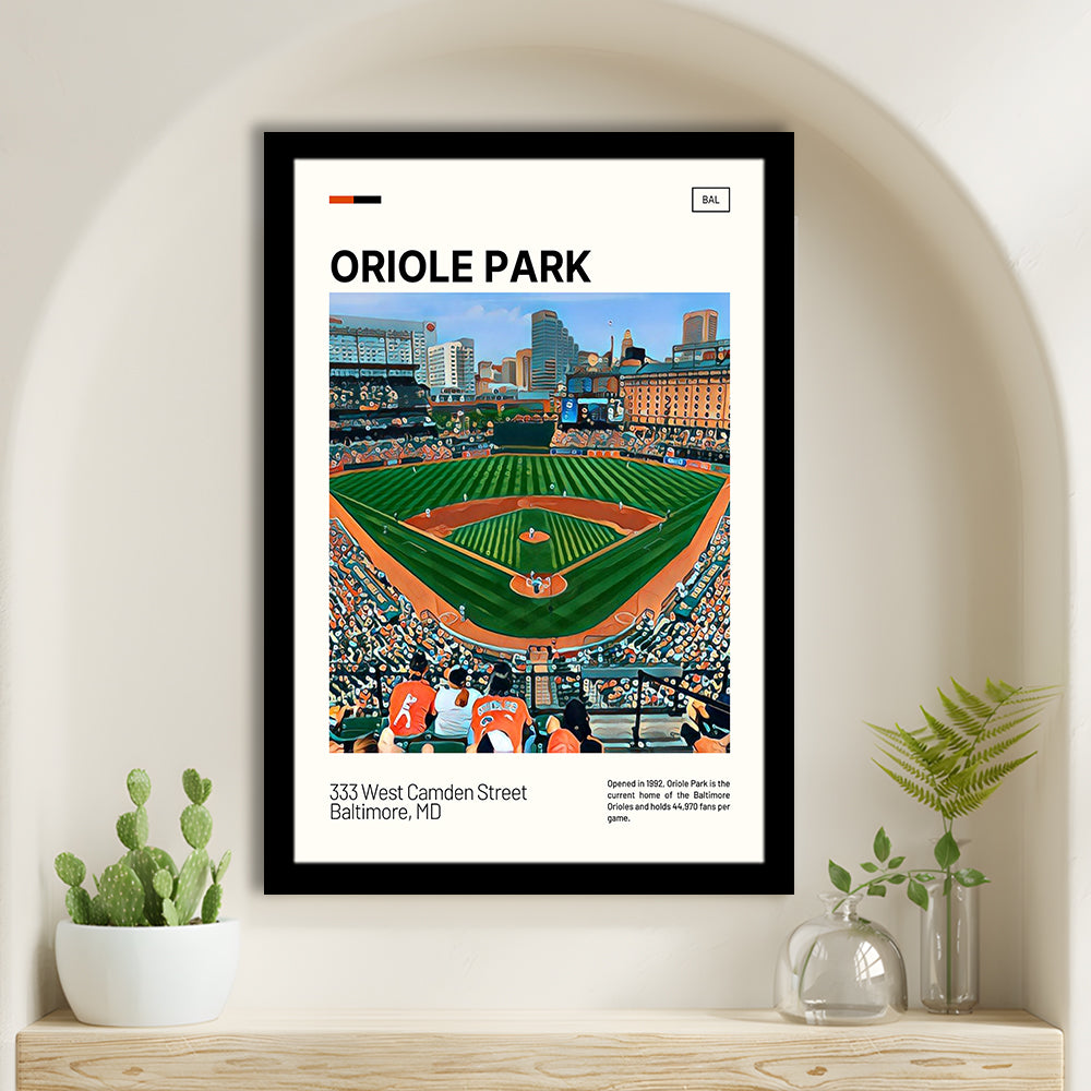 Oriole Park at Camden Yards Print, Stadium Art, Gifts for him, Sport Art, Framed Art Print Wall Decor