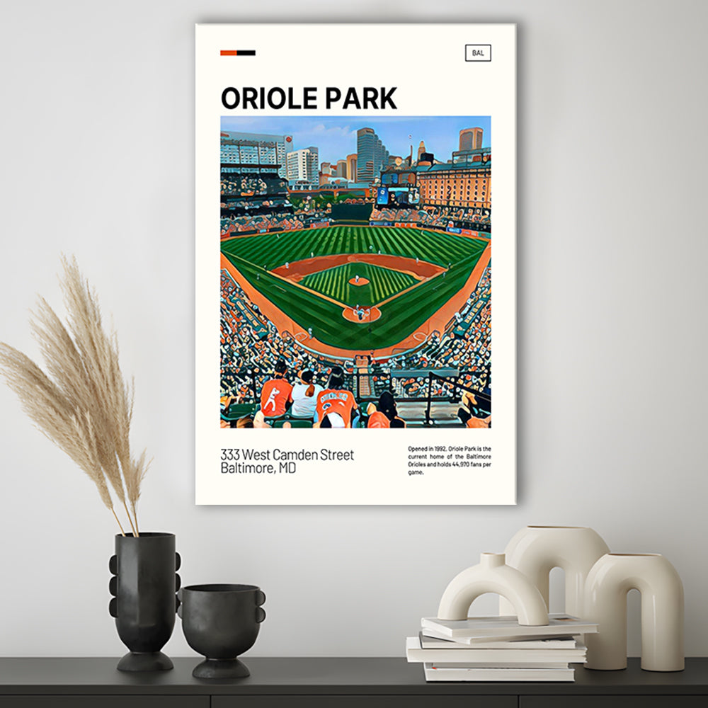 Oriole Park at Camden Yards Print, Stadium Canvas Art, Fan Gifts, Sport Art, Canvas Print Wall Art