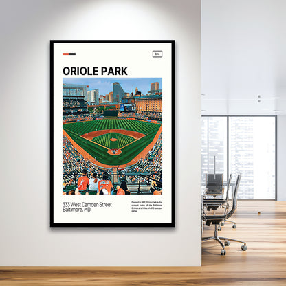 Oriole Park at Camden Yards Print, Stadium Art, Gifts for him, Sport Art, Framed Art Print Wall Decor