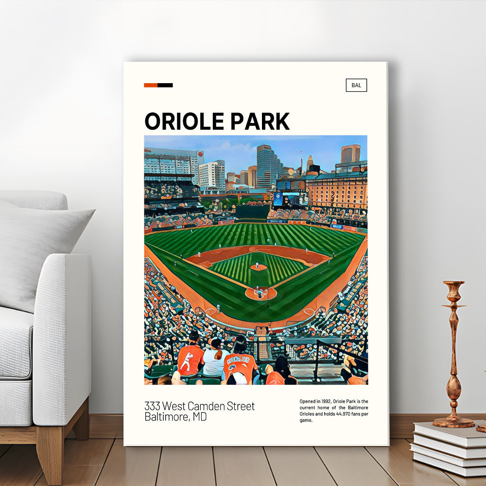 Oriole Park at Camden Yards Print, Stadium Canvas Art, Fan Gifts, Sport Art, Canvas Print Wall Art