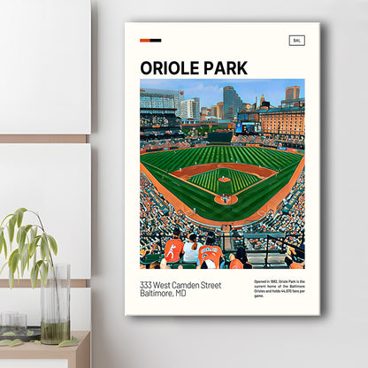 Oriole Park at Camden Yards Print, Stadium Canvas Art, Fan Gifts, Sport Art, Canvas Print Wall Art