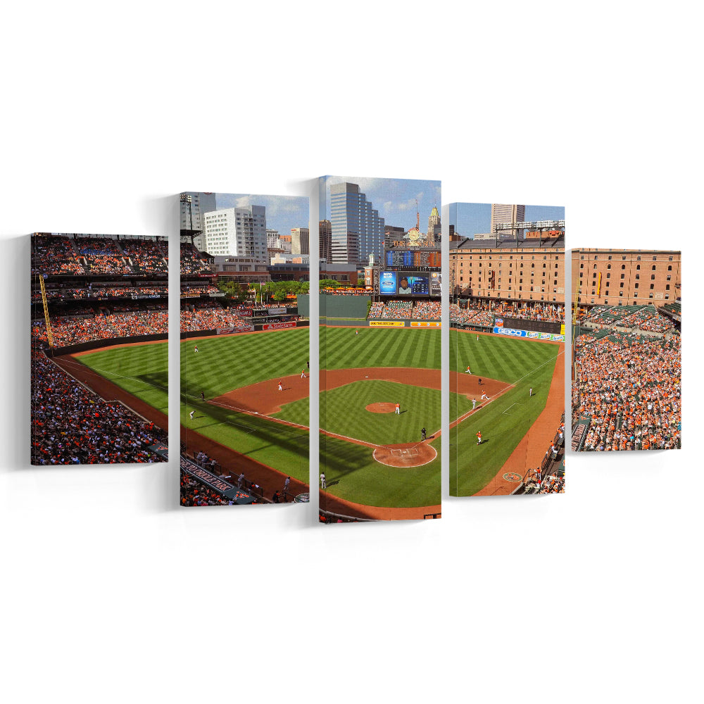 Oriole Park at Camden Yards, Stadium Canvas, Sport Art, Gift for him, 5 Panel, Large Canvas, Canvas Print Wall Art